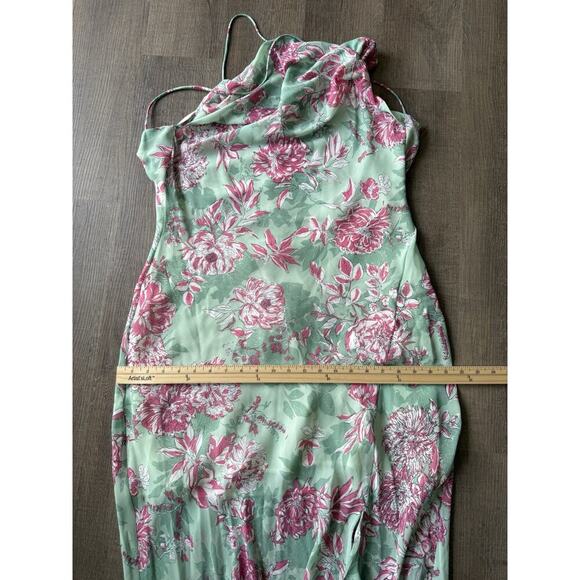 Zara Chiffon Floral Maxi Dress Blogger Fav Wedding Guest Size XL - Picture 9 of 11
